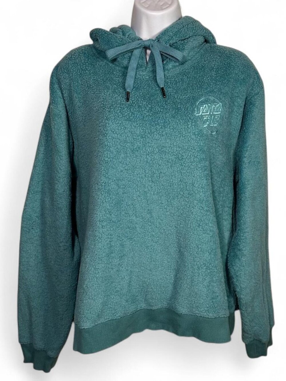 Santa Cruz Skateboards Sherpa Hoodie in Aqua